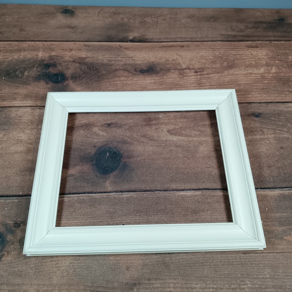 Vintage Cream White Wood Picture Frame 11x14 Interior Opening Made in Canada